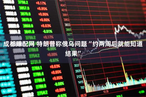 成都赚配网 特朗普称俄乌问题“约两周后就能知道结果”