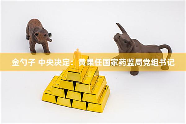 金勺子 中央决定：黄果任国家药监局党组书记